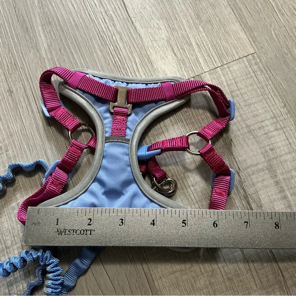 Utility Cat & Large Cat Harness & Leash Set Purple & Pink Small/Medium